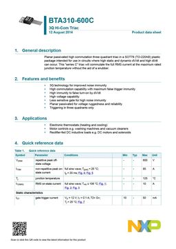 BTA310-600C
 datasheet