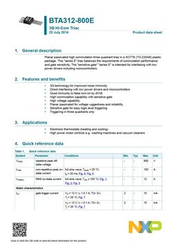 BTA312-800E
 datasheet