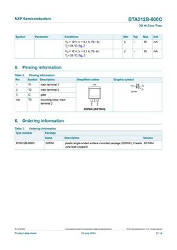 BTA312B-600C
 datasheet #2