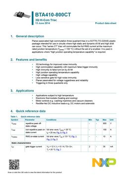 BTA410-800CT
 datasheet