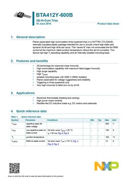 BTA412Y-600B
 datasheet