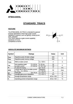 BTB04-600SL
 datasheet