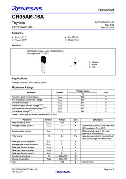 CR05AM-16A
 datasheet