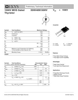 IXHH40N150HV
 datasheet