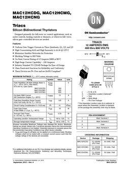 MAC12HCDG
 datasheet