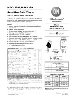 MAC12SM
 datasheet