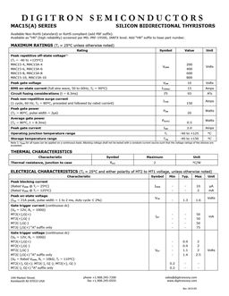 MAC15A-4
 datasheet