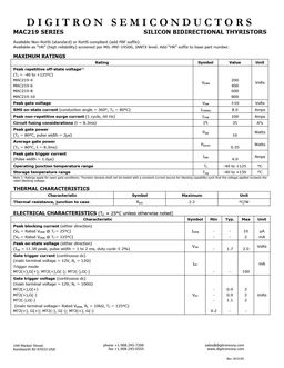 MAC219-4
 datasheet