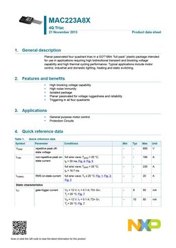 MAC223A8X
 datasheet