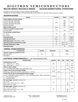 MAC250B3
 datasheet