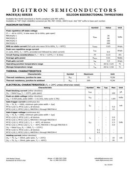 MAC93A-2
 datasheet