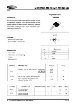 MCR25DG
 datasheet