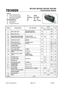 MFA1000
 datasheet