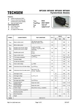 MFA600
 datasheet