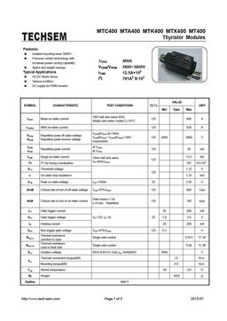 MTA400
 datasheet