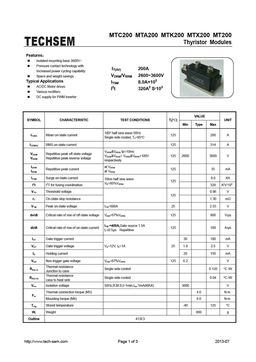 MTC200
 datasheet