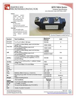 MTC500A-1600V
 datasheet