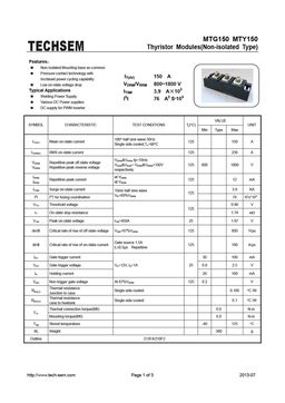 MTY150
 datasheet