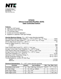 NTE276
 datasheet