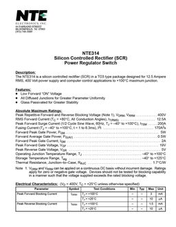 NTE314
 datasheet