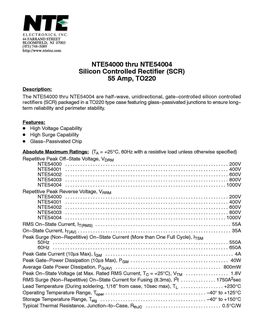 NTE54000
 datasheet