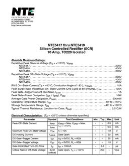 NTE5417
 datasheet