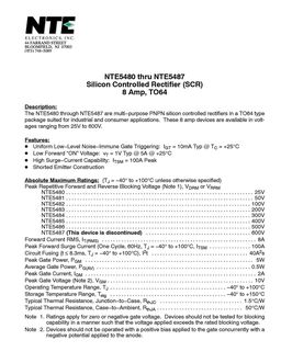 NTE5480
 datasheet