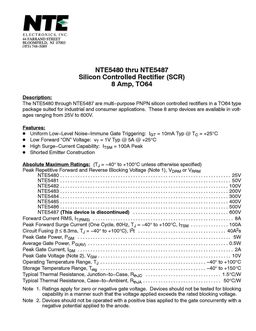 NTE5485
 datasheet