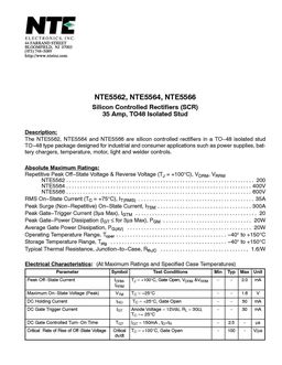 NTE5562
 datasheet