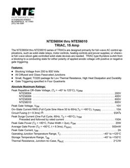 NTE56004
 datasheet