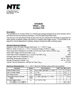 NTE5645
 datasheet