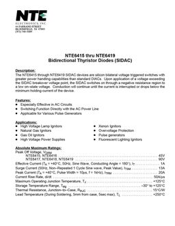 NTE6415
 datasheet