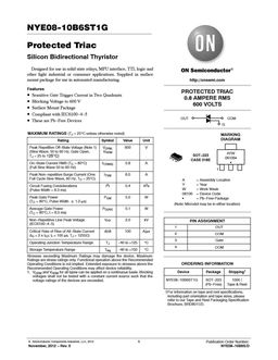 NYE08-10B6ST1G
 datasheet