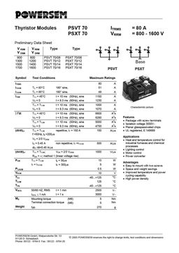 PSVT70-08
 datasheet