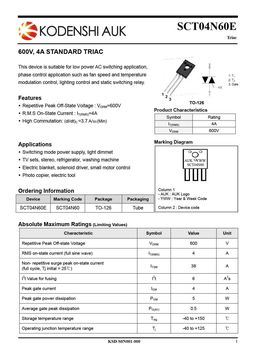 SCT04N60E
 datasheet