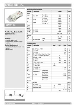 SEMIX302KH16S
 datasheet