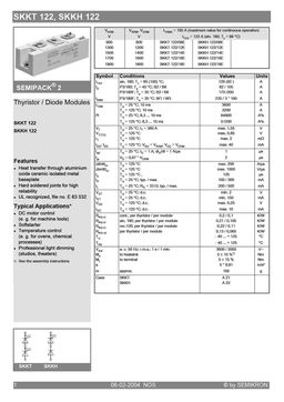 SKKH122-08E
 datasheet