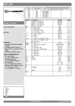 SKT250-08D
 datasheet