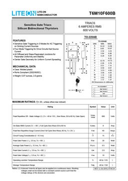 T6M10F600B
 datasheet