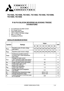 TIC106A
 datasheet