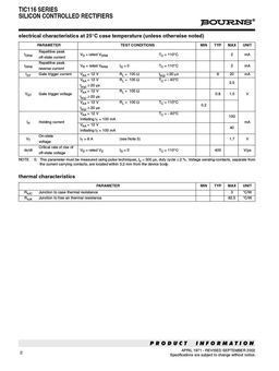 TIC116D
 datasheet #2