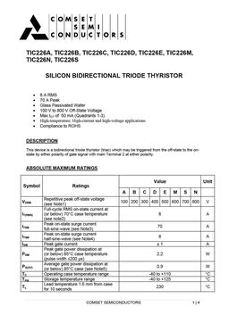 TIC226B
 datasheet