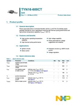 TYN16-600CT
 datasheet