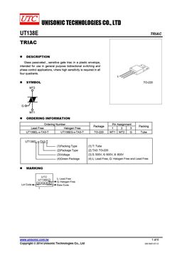 UT138E-8
 datasheet