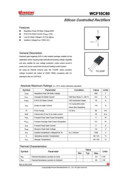 WCF10C60
 datasheet