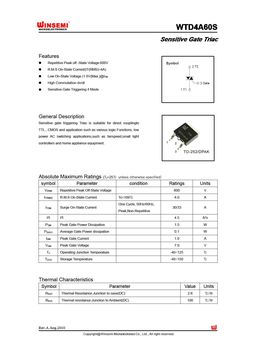 WTD4A60S
 datasheet