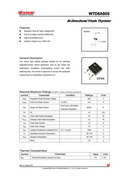 WTD6A60S
 datasheet