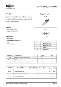 Z0103MAG
 datasheet