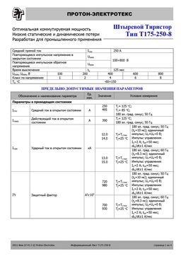 Т175-250
 datasheet