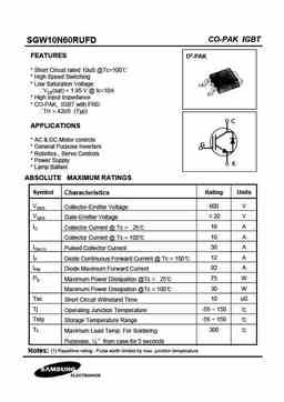 sgw10n60rufd_sam